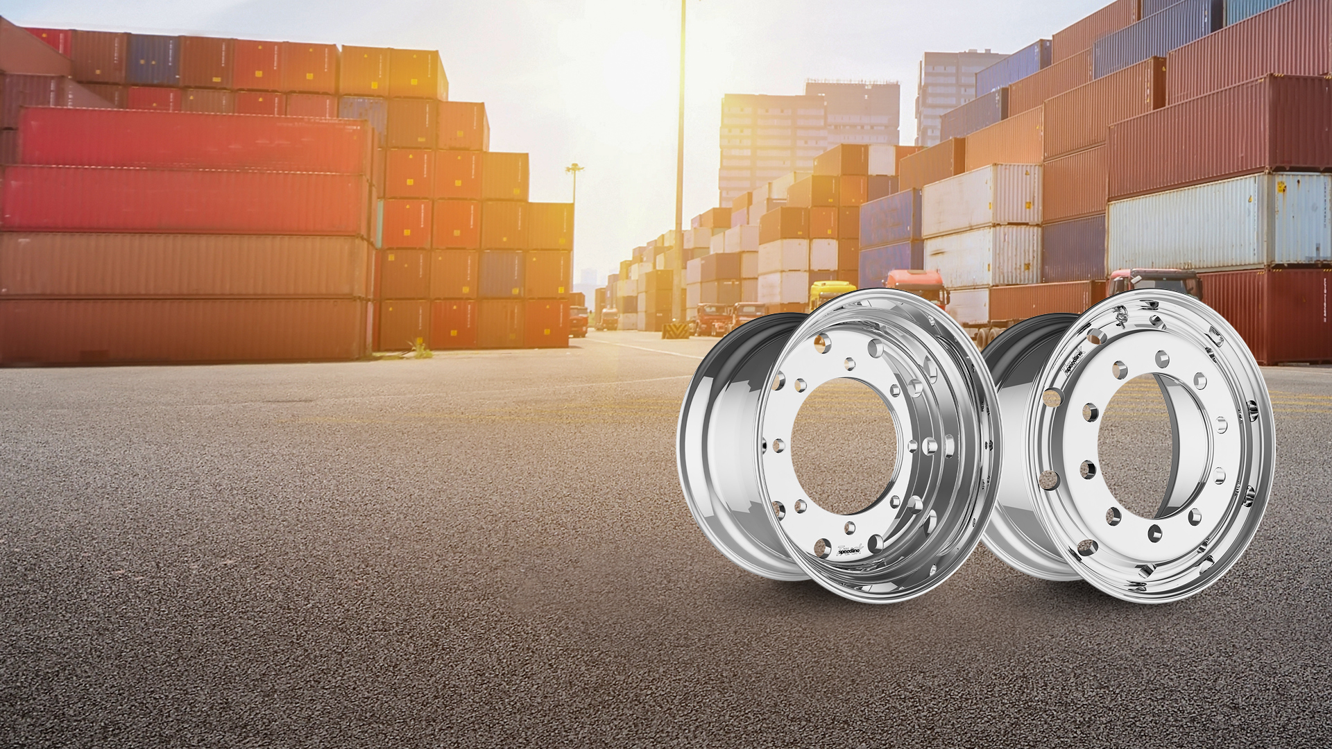 Lightweight alloy forged wheel for trailers and semitrailers